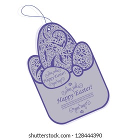 Vector vintage easter tag