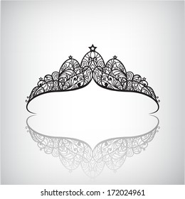 vector vintage elegant decorated with star crown icon, logo isolated