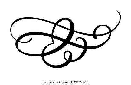 Vector Vintage Elegant Divider Separator Swirl Stock Vector (Royalty ...