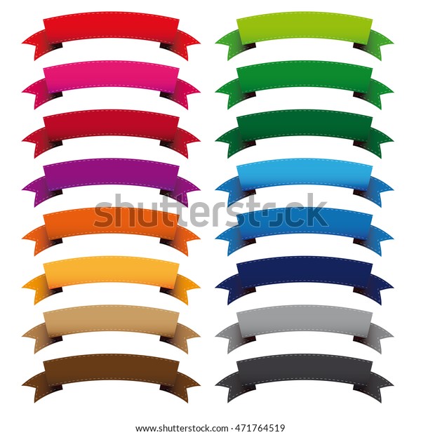 Vector Vintage Empty Ribbon Banner Set Stock Vector (Royalty Free ...