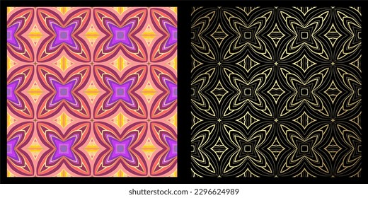 Vector vintage engraved border background frame with retro ornament pattern in vintage rococo style decorative design and laser cutting template part 6