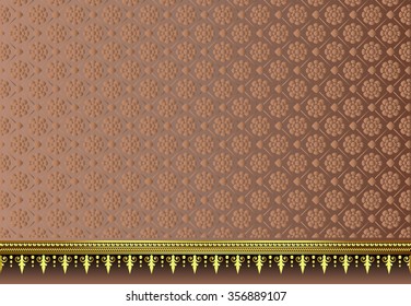 Vector vintage engraving with retro ornament Vector illustration