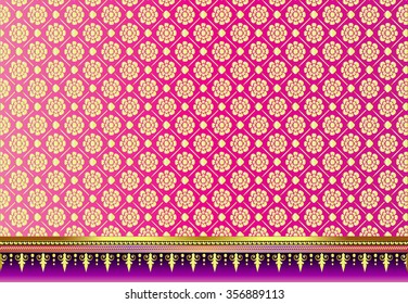Vector vintage engraving with retro ornament Vector illustration