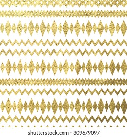 Vector vintage ethnic golden pattern 