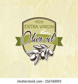 Vector vintage extra virgin olive oil logo for your design