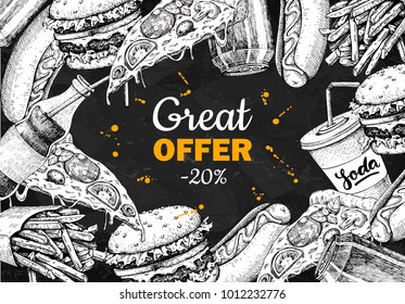 Fast Food Hand Stock Vectors Images Vector Art Shutterstock