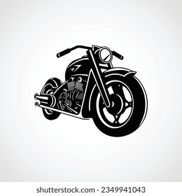 Vector vintage flat motorcycle icon design