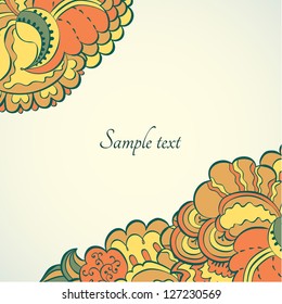 Vector vintage floral background