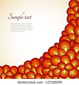 Vector vintage floral background