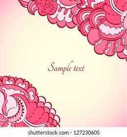 Vector vintage floral background