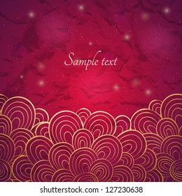 Vector vintage floral background