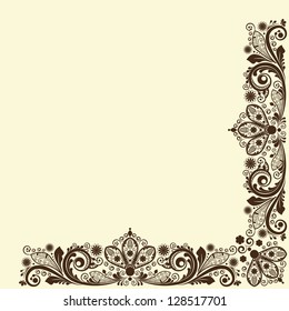 vector vintage floral  background