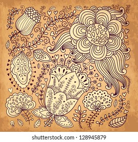 Vector vintage floral background