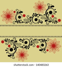 vector vintage floral  background