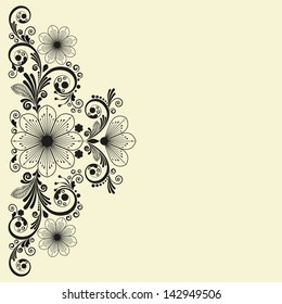 vector vintage floral  background