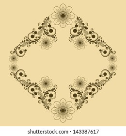 vector vintage floral  background