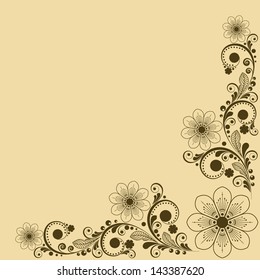 vector vintage floral  background