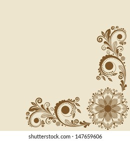 vector vintage floral  background 