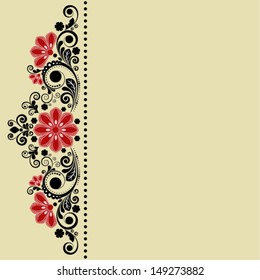 vector vintage floral  background 