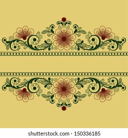 vector vintage floral  background