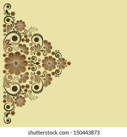 vector vintage floral  background 