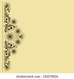 vector vintage floral  background 