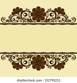 vector vintage floral  background 