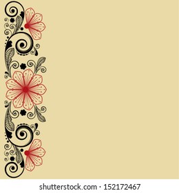 vector vintage floral  background 