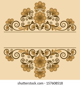 vector vintage floral  background 