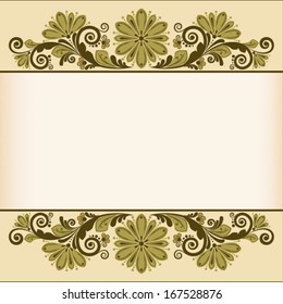 vector vintage floral  background 