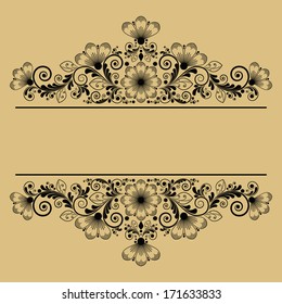 vector vintage floral  background