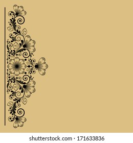 vector vintage floral  background