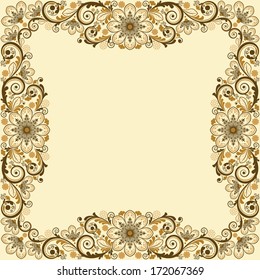 vector vintage floral  background 