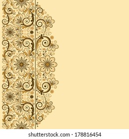 vector vintage floral  background 