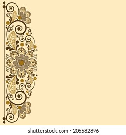 vetor vintage fundo floral 