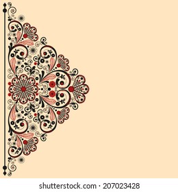 vector vintage floral  background 