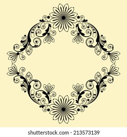 vector vintage floral  background 