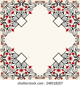 vector vintage floral  background 