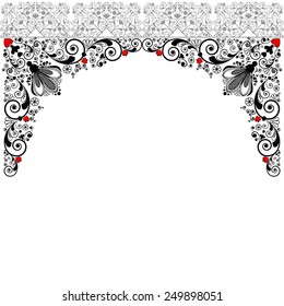 vector vintage floral  background 