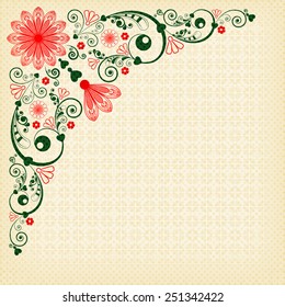 vector vintage floral  background