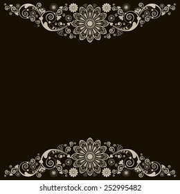 vector vintage floral  background 