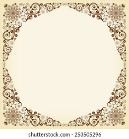 vector vintage floral  background 