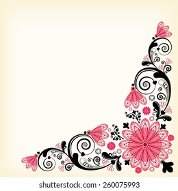 vector vintage floral  background