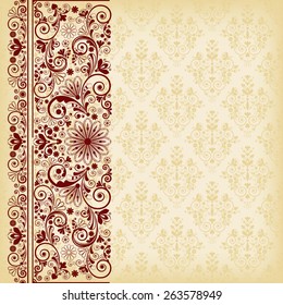 vector vintage floral  background 