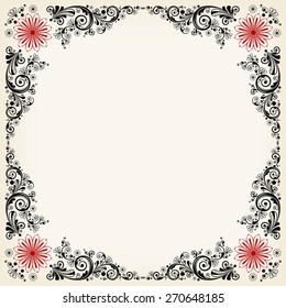 vector vintage floral  background