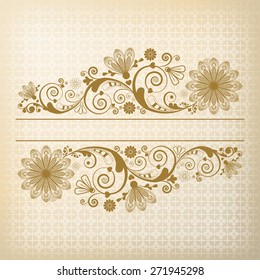 vector vintage floral  background 