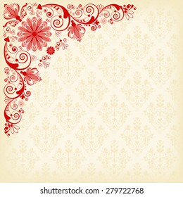 vector vintage floral  background