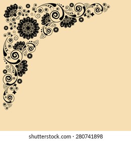vector vintage floral  background