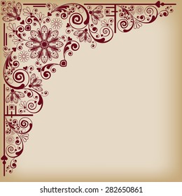 vector vintage floral  background