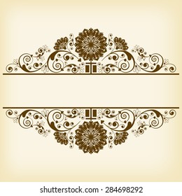 vector vintage floral  background 